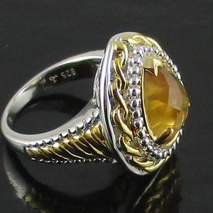 Victoria Wieck 2.30ct Citrine 2-Tone Ring